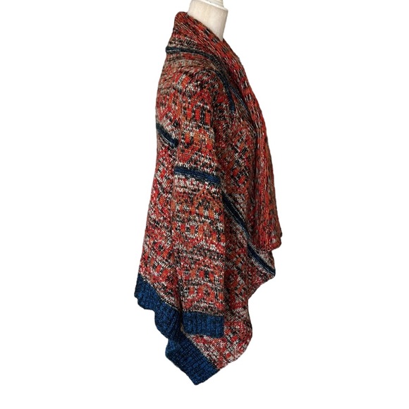 Anthropologie Yellow Bird Cascade Chunky Knit Asymmetrical Draped Cardigan - S - Picture 4 of 12